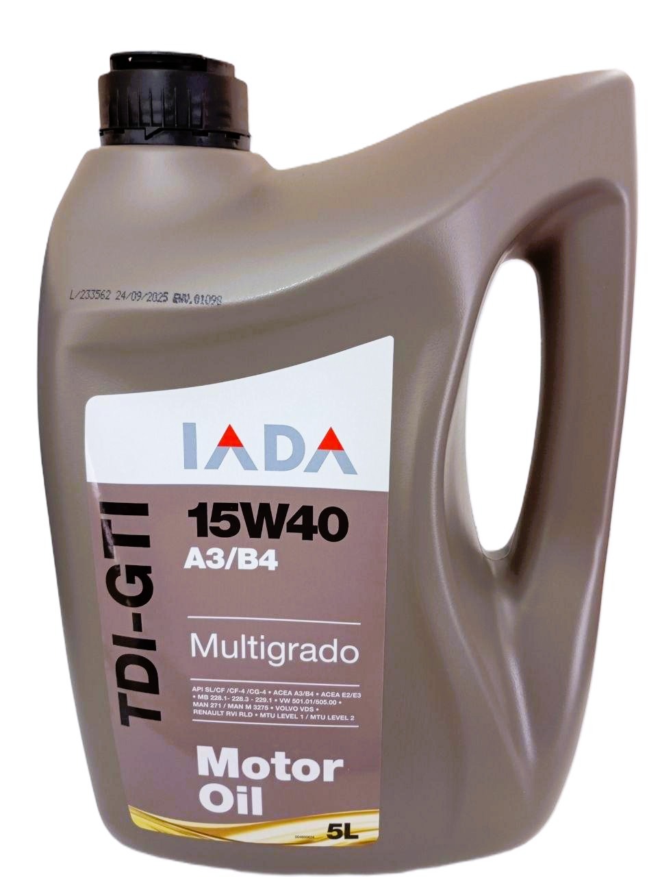 Aceite MULTIGRADO 15W40 5L IADA